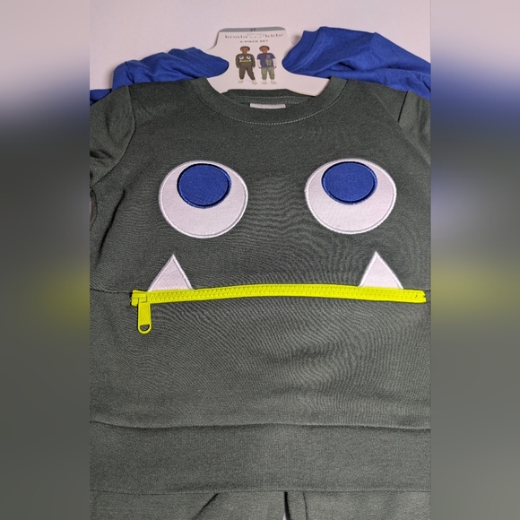 Koala Boys Kids 4-piece Set Sweater Top Pants Monster Jogger Tee Long 3T 18 M - Picture 10 of 16